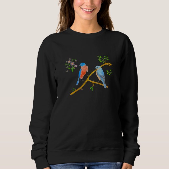 Sudadera Camiseta negra de Bluebirds (Anverso)