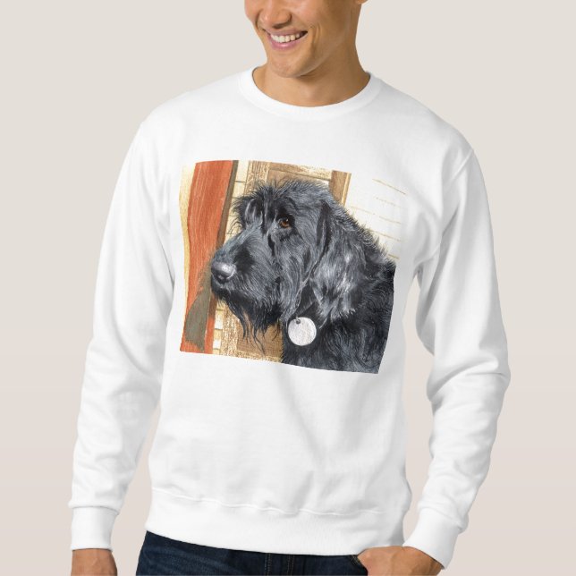 Sudadera Camiseta negra de Labradoodle #1 (Anverso)