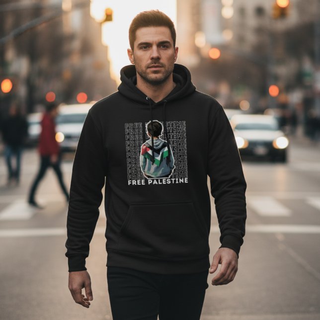 Sudadera Camiseta negra GRATIS de PALESTINA para hombre (Subido por el creador)
