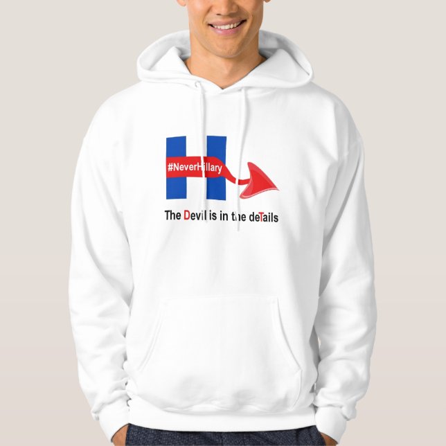 Sudadera Camiseta Nunca Hillary Devil Details (Anverso)