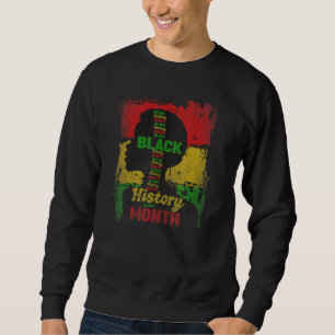 Sudadera Camiseta Orgullo Negro Chica Afro Mes de la Histor