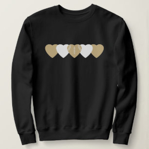 Sudadera Camiseta oscura de fútbol americano con corazón de