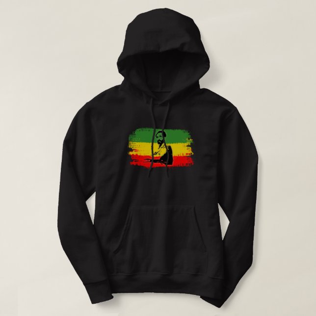 Sudadera Camiseta OSCURA Haile Selassie de 2 caras (Diseño del anverso)