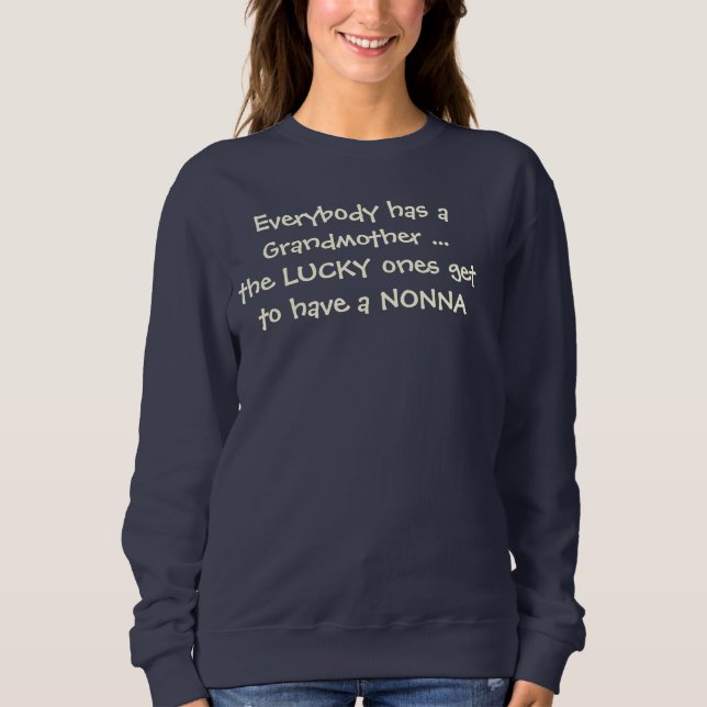 Sudadera Camiseta para el italiano Nonna (Anverso)