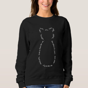 Sudadera Camiseta para gatos Drabble (Texto blanco)
