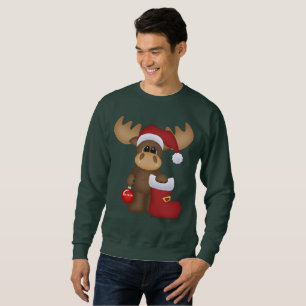 Sudadera Camiseta para hombre del navidad de los alces