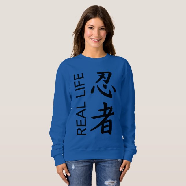 Sudadera Camiseta para mujer de "Ninja" de la vida real (Anverso completo)