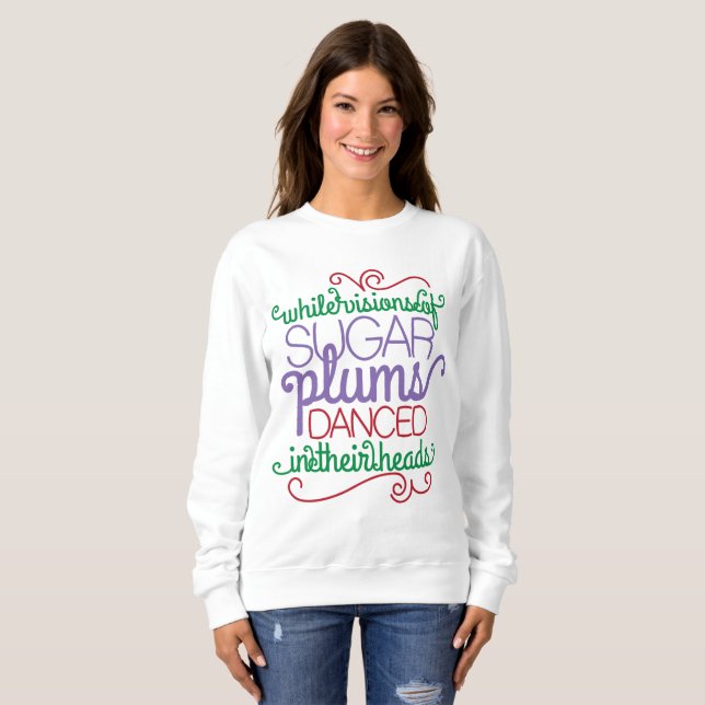 Sudadera Camiseta para mujer del arte de la palabra de las (Anverso completo)