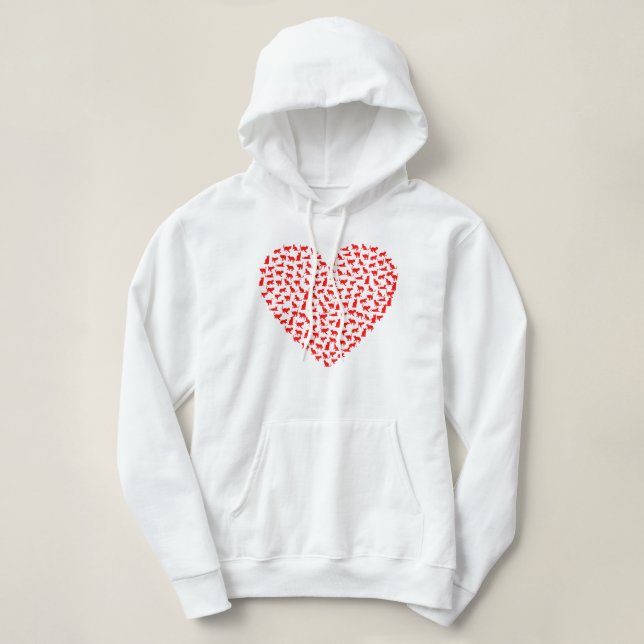 Sudadera Camiseta para mujer del corazón del gato del día (Diseño del anverso)