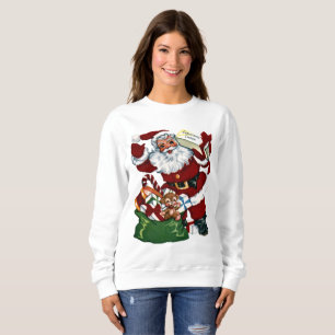 Sudadera Camiseta para mujer del día de fiesta de Santa de