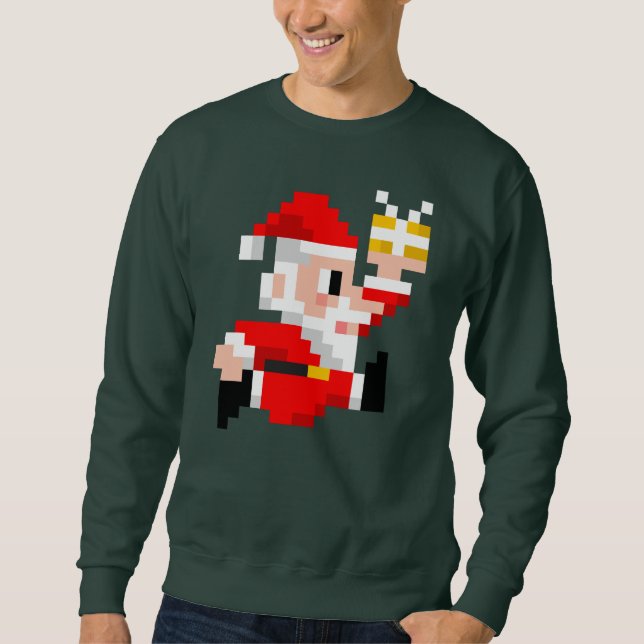 Sudadera Camiseta para Navidades feos de Santa Claus de 8 b (Anverso)