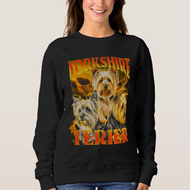 Sudadera Camiseta para perro Yorkshire Terrier Vintage  (Anverso)