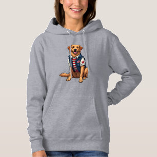 Sudadera Camiseta Patriótica para Perro de Servicio Golden
