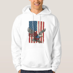 Sudadera Camiseta Patriótica Vector Bandera de Águila Vinta