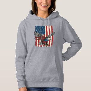 Sudadera Camiseta Patriótica Vector Bandera de Águila Vinta