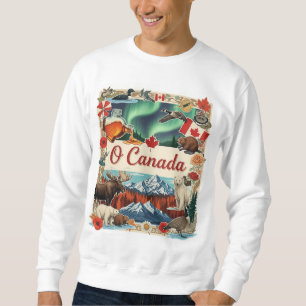 Sudadera Camiseta Patriótica Vintage - Collage de O Canadá