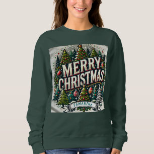 Sudadera Camiseta Personalizable de Feliz Navidad - Agrega 