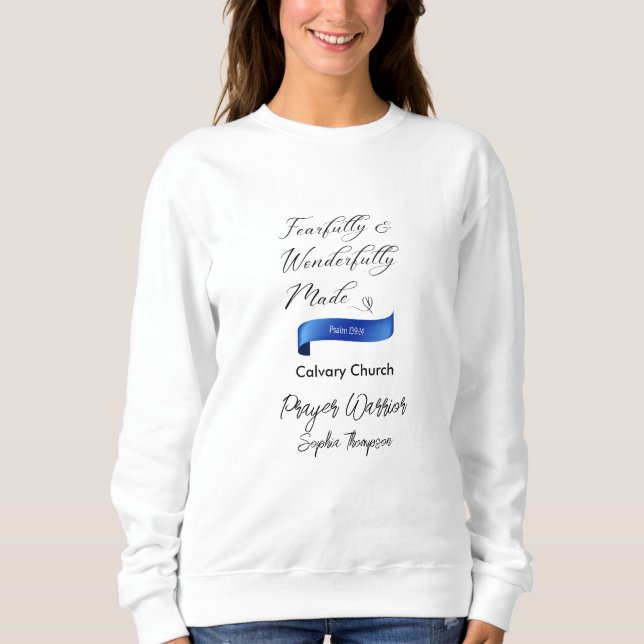 Sudadera Camiseta personalizable para eventos cristianos (Anverso)