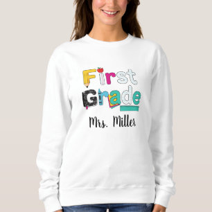 Sudadera Camiseta Personalizada de Maestro de Primer Grado,