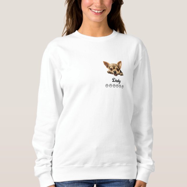 Sudadera Camiseta personalizada de perro Chihuahua (Anverso)
