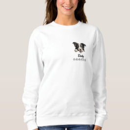 Sudadera Camiseta personalizada de Perro collie en la front
