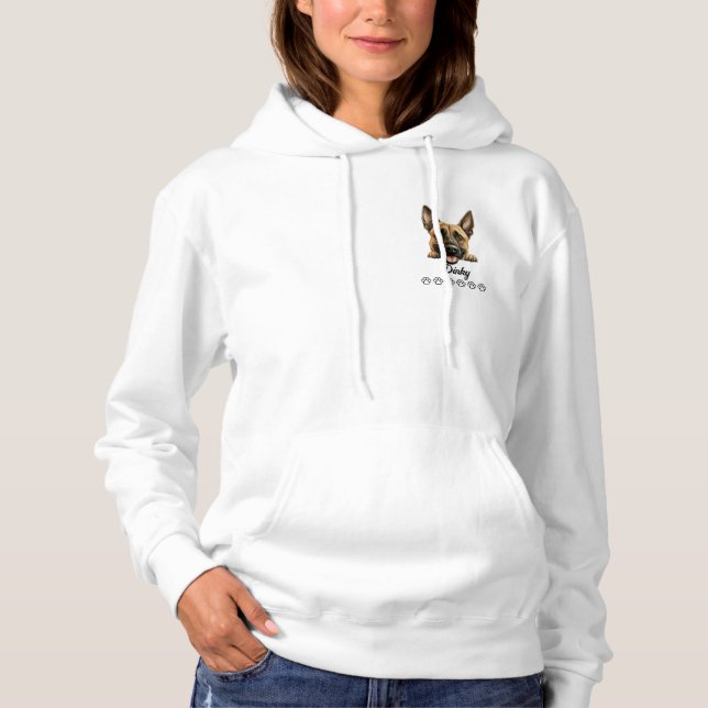 Sudadera Camiseta personalizada de perro Malinois Belga (Anverso)
