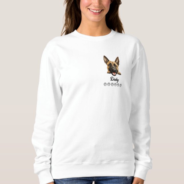 Sudadera Camiseta personalizada de Perro malinois en Bélgic (Anverso)