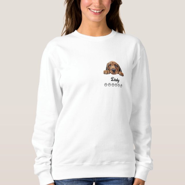 Sudadera Camiseta personalizada de perro sabueso (Anverso)