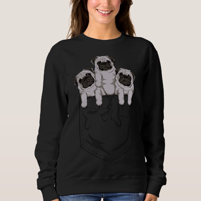 Sudadera Camiseta Pocket Pug Classic 97 (Anverso)