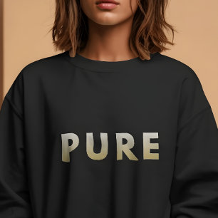 Sudadera camiseta pura minimalista camiseta tipografía dora