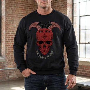 Sudadera Camiseta Red Skull 250 años de tenacidad estadouni