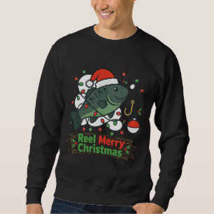 Sudadera Camiseta Reel Merry Christmas   Christm de Pesca D