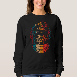 Sudadera Camiseta Retro Botánica en Bicicleta Jardín