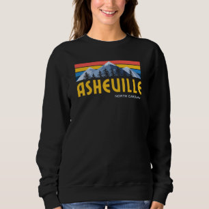 Sudadera Camiseta Retro Vintage de Montañas de Asheville Ca
