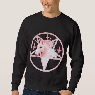 Sudadera Camiseta rosada del Pentagram del unicornio