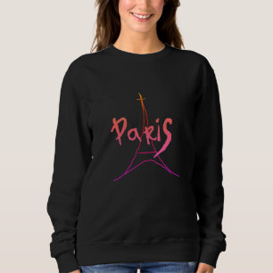 Sudadera Camiseta rosada/púrpura elegante de París