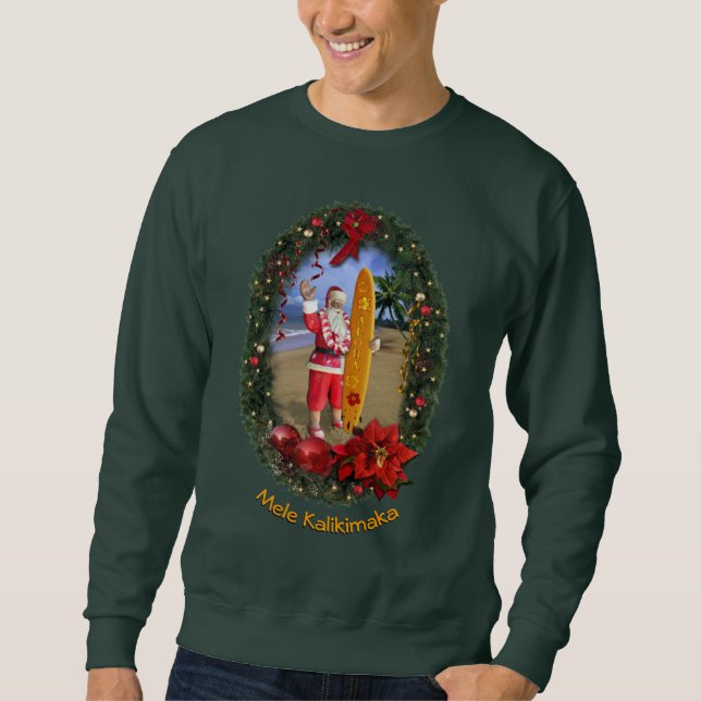 Sudadera Camiseta Santa de Hawái (Anverso)
