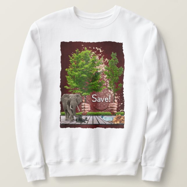SUDADERA ¡CAMISETA SAVE! (Anverso del diseño)