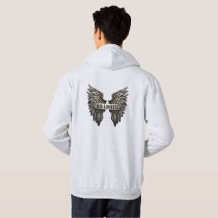 Sudadera Camiseta sin límites con diseño de alas metálicas