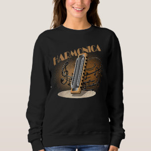 Sudadera Camiseta sin mangas de armonicista de órgano de bo