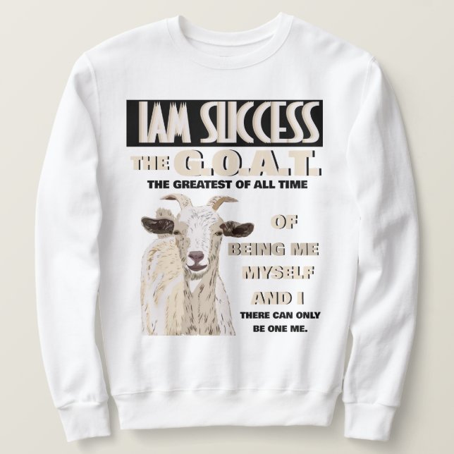Sudadera Camiseta THE GOAT (Anverso del diseño)