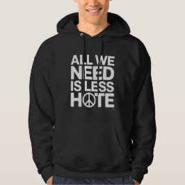 Sudadera Camiseta 'TODO LO QUE NECESITAMOS ES MENOS ODIO'