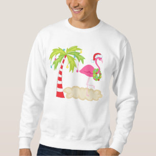 Sudadera Camiseta tropical del flamenco del árbol de