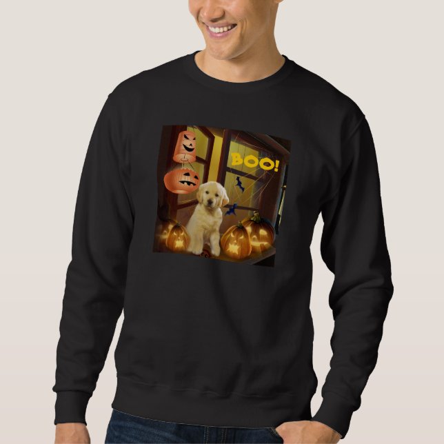 Sudadera Camiseta unisex de Halloween del golden retriever (Anverso)