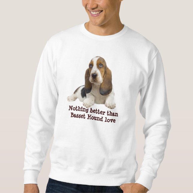 Sudadera Camiseta unisex de la cara fabulosa de Basset (Anverso)