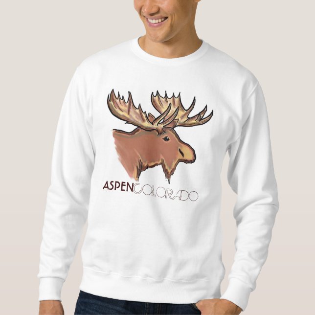 Sudadera Camiseta unisex de los alces marrones de Aspen (Anverso)