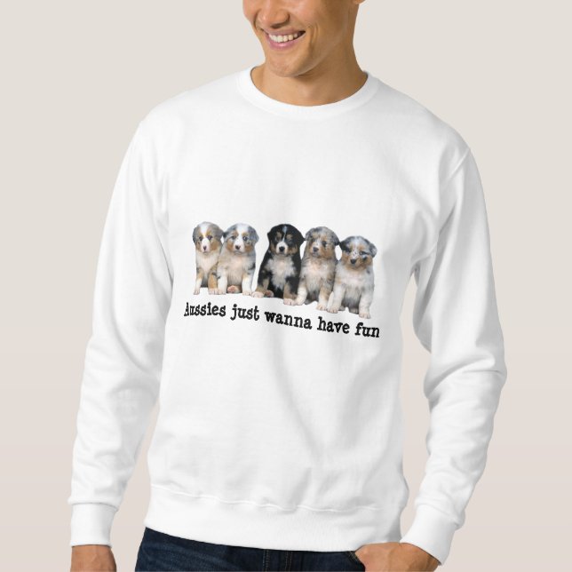 Sudadera Camiseta unisex de los perritos australianos del (Anverso)