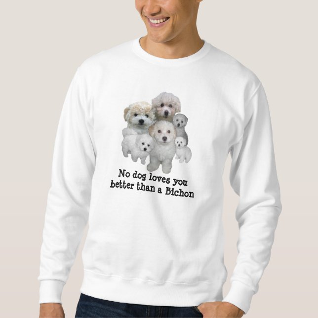 Sudadera Camiseta unisex de los perritos de Bichon Frise (Anverso)