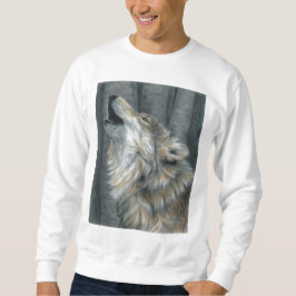 Sudadera Camiseta unisex del lobo del grito para hombre o