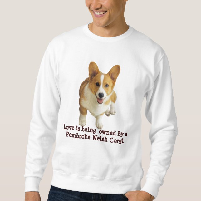 Sudadera Camiseta unisex feliz del Corgi Galés del Pembroke (Anverso)
